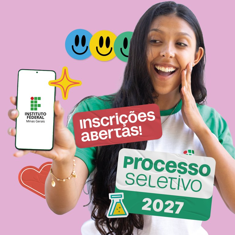 Inscrições abertas para cursos técnicos e de graduação no Processo Seletivo 2027 do IFMG