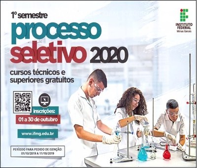IFMG abre inscrições para Vestibular 2020 com oferta de 4 mil vagas
