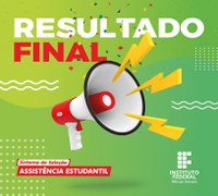 Divulgado o resultado final do Edital 02/2020 - IFMG Campus Ipatinga- Bolsa Permanência