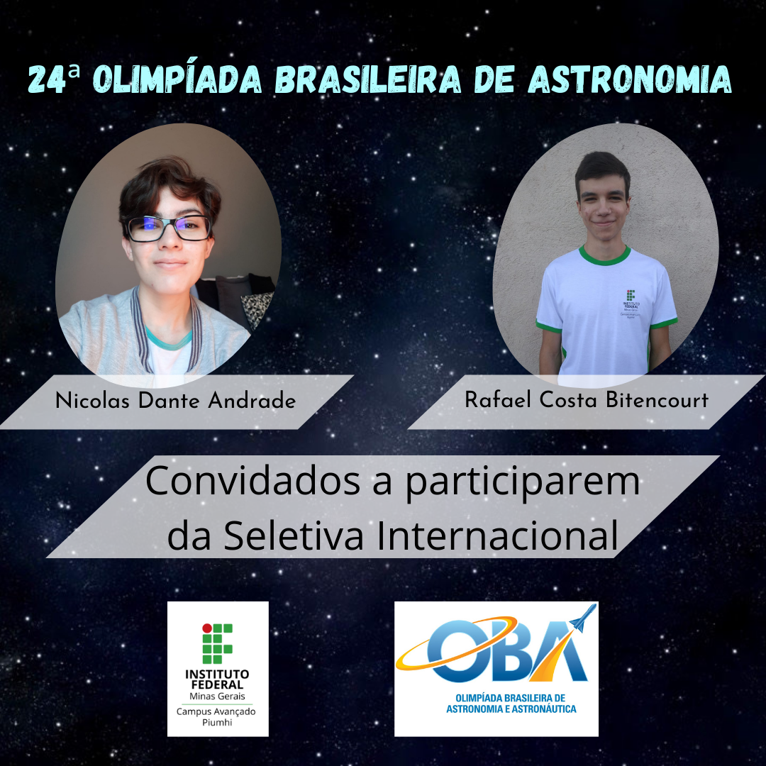 Convidados a participarem da Seletiva Internacional da OBA