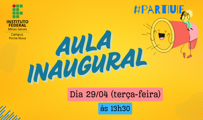 Os estudantes selecionados para o programa devem comparecer a aula inaugural. A presença dos pais ou responsáveis neste dia é opcional.