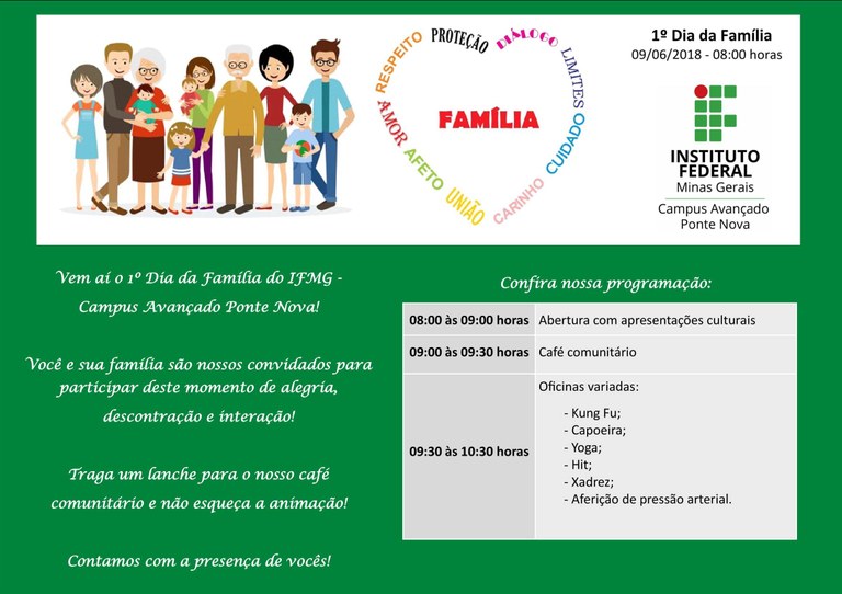 Primeiro dia da Família do IFMG