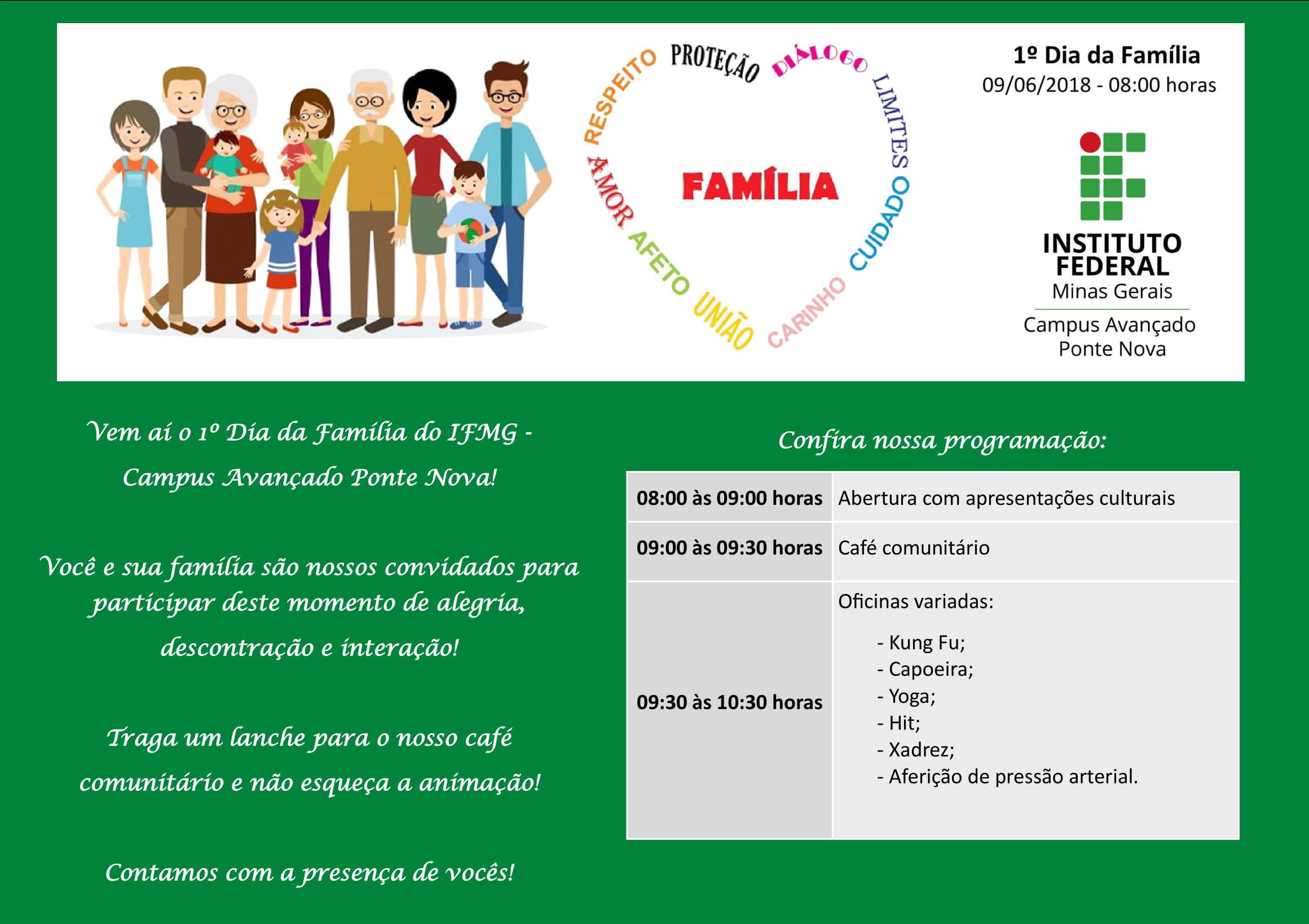 Primeiro dia da Família do IFMG