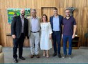 Fernando Braga, Carlos Bernardes, Sandra Goulart, Tiago Simão e Eduardo Neves reuniram-se na Reitoria da UFMG