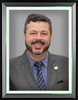 A rectangular metal frame for painting or picture isolated on a white background