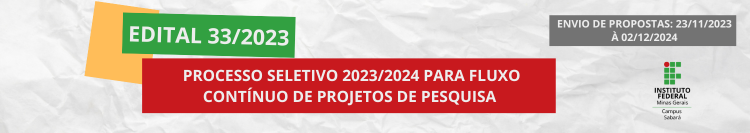 Edital 22/2023 - Fluxo Contínuo de Projetos de Pesquisa
