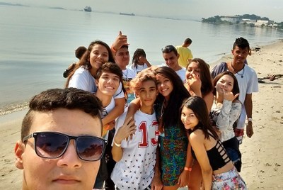 Estudantes no Encontro Nacional dos Estudantes do Ensino Técnico no Rio de Janeiro